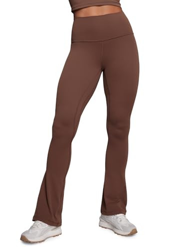 CRZ YOGA Butterluxe High Waist Mini Flared Leggings for Women 31.5" - Bootcut Yoga Pants with Pocket Casual Lounge Comfy Coffee Brown XX-Small | Amazon (US)
