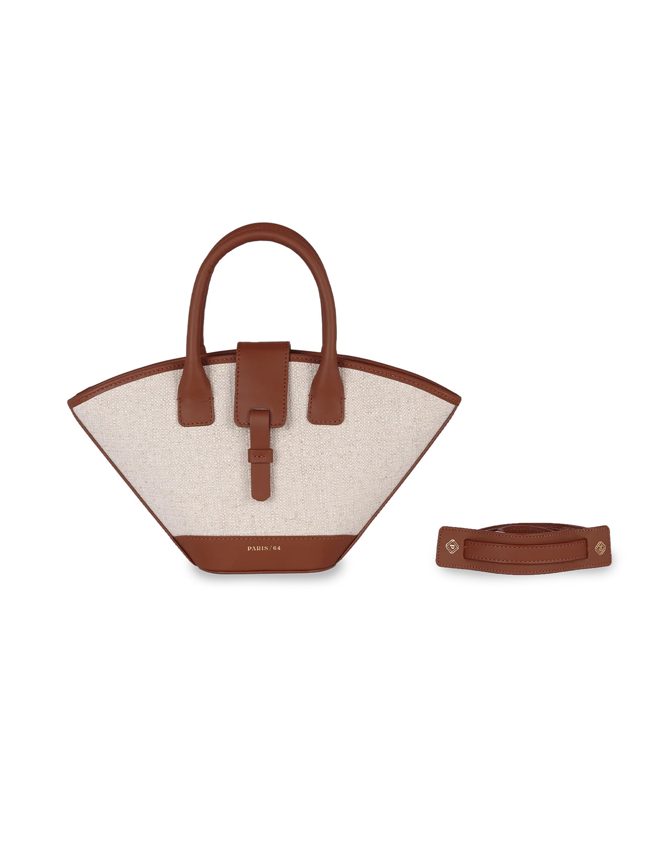 Mini Lumi\u00e8re Rafia & Chocolate Bag by PARIS/64 | PARIS/64