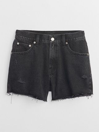 4" Mid Rise Distressed Stride Shorts with Washwell | Gap Factory