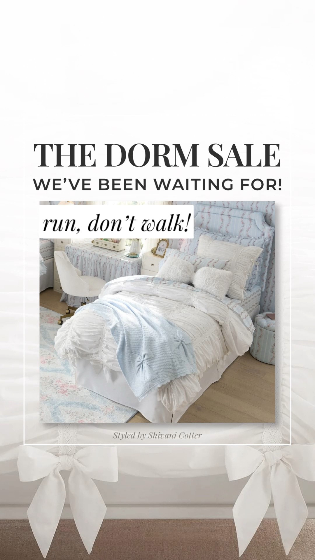 The Dorm Sale Worth Shopping Before It Sells Out
The best dorm room finds are on sale, and these are the pieces I'd grab before they sell out. @Pottery Barn Teen 

Between the best soft blue and white bedding, washable dorm rugs, bow bedding, backpack laundry hampers, damask sheets, table lamps, wall decor, pillows and storage pieces, there's something for everyone!

Perfect for anyone planning a feminine dorm room, preppy dorm decor, blue and white dorm room, cottagecore dorm room, or a polished college move-in setup.

Everything is linked in my LTK. 
Save this for move-in day and shop the sale before the best pieces are gone. 

 #dormsale #dormdecor #dormroom #memorialdaysales

#LTKHome #LTKSaleAlert