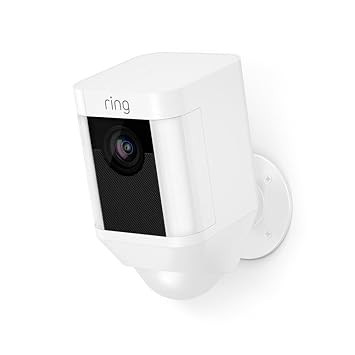 Ring Spotlight Cam Battery HD Security Camera with Built Two-Way Talk and a Siren Alarm, White, W... | Amazon (US)