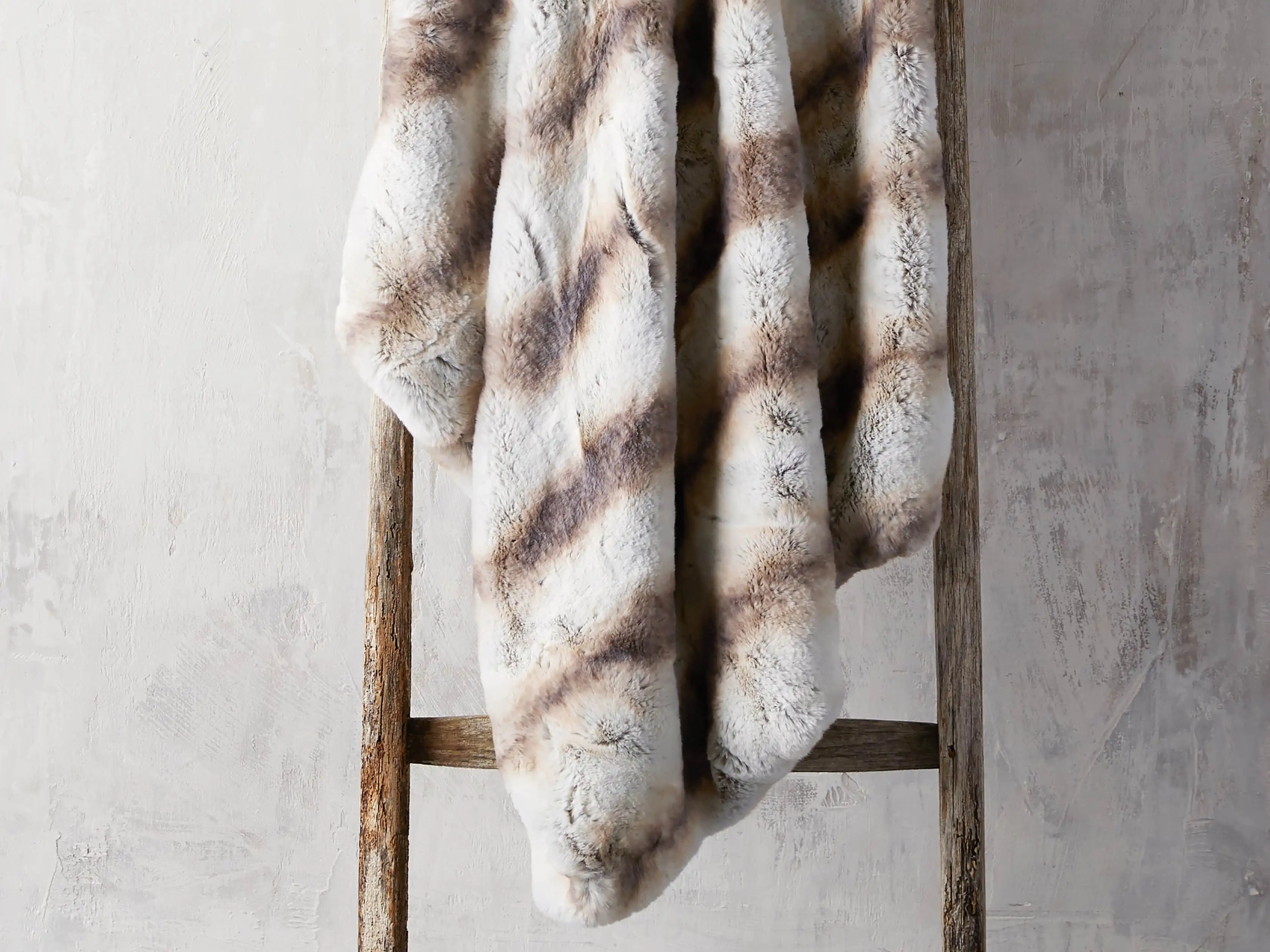 Faux Fur Chinchilla Throw | Arhaus