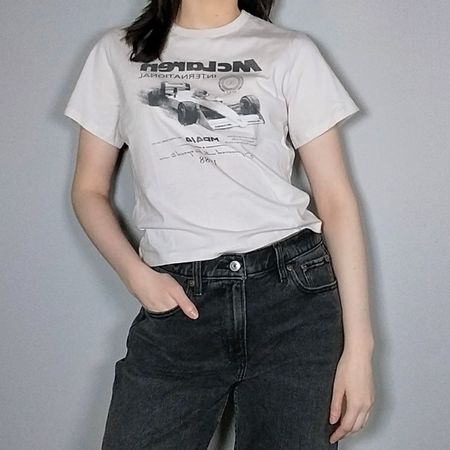 Abercrombie, short sleeve mclaren graphic skimming tee, mid rise 90s straight jeans, f1, formula 1, formula one, motorsport 

#LTKsalealert #LTKfindsunder50 #LTKstyletip