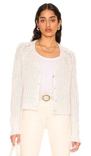 Cardigan With Cable Sleeves in Bare | Revolve Clothing (Global)