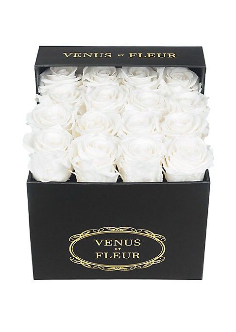Venus ET Fleur Eternity De Venus Small Square Eternity Roses - Pure White Rose | Saks Fifth Avenue