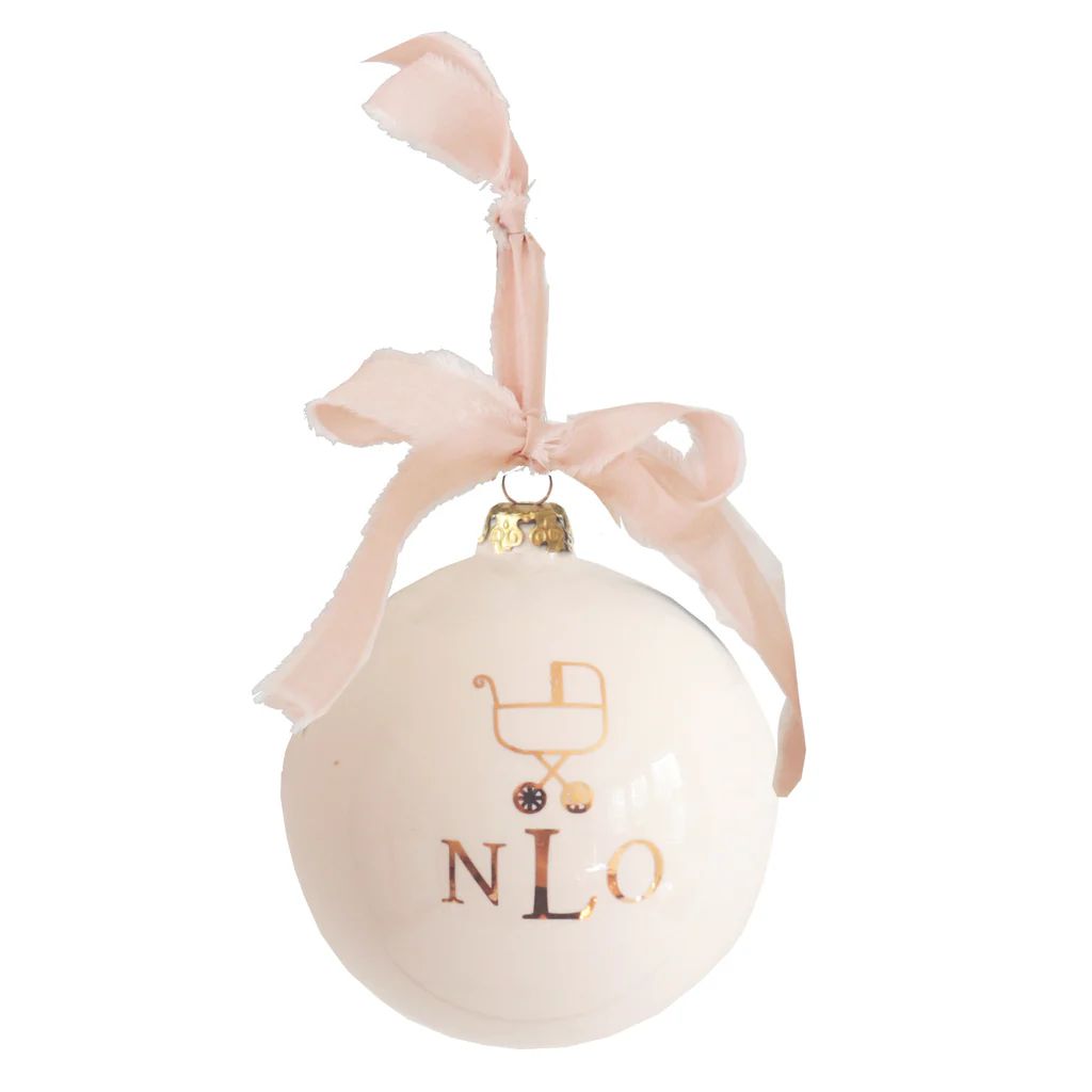 Monogrammed Keepsake Ornament- Baby's First Christmas | Lo Home by Lauren Haskell Designs