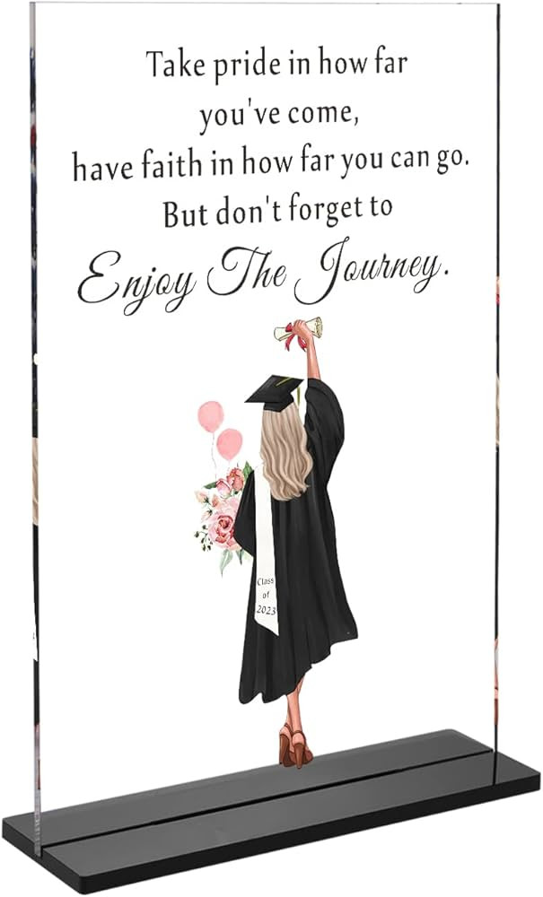 Graduation Gifts Class of 2023 Decorative Desk Sign Inspirational Gift for Her Women Girls Daught... | Amazon (US)