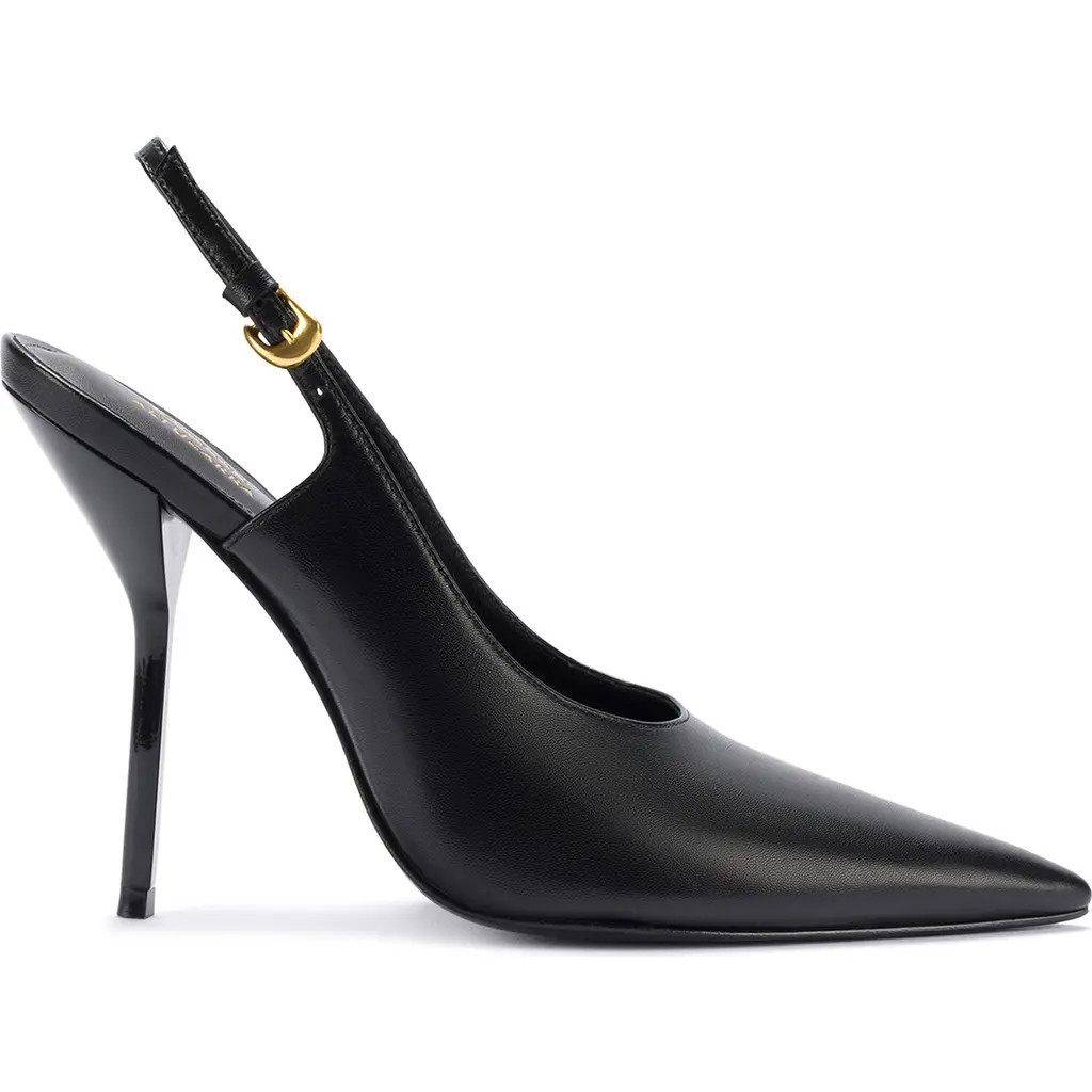 Larroudé x Altuzarra Pump in Black Leather at Nordstrom, Size 7 | Nordstrom