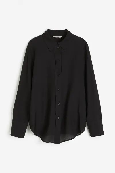 Shirt - Black - Ladies | H&M GB | H&M (UK, MY, IN, SG, PH, TW, HK)