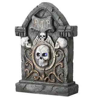 23" Scary Skull Gravestone with LED Lights | Michaels Stores