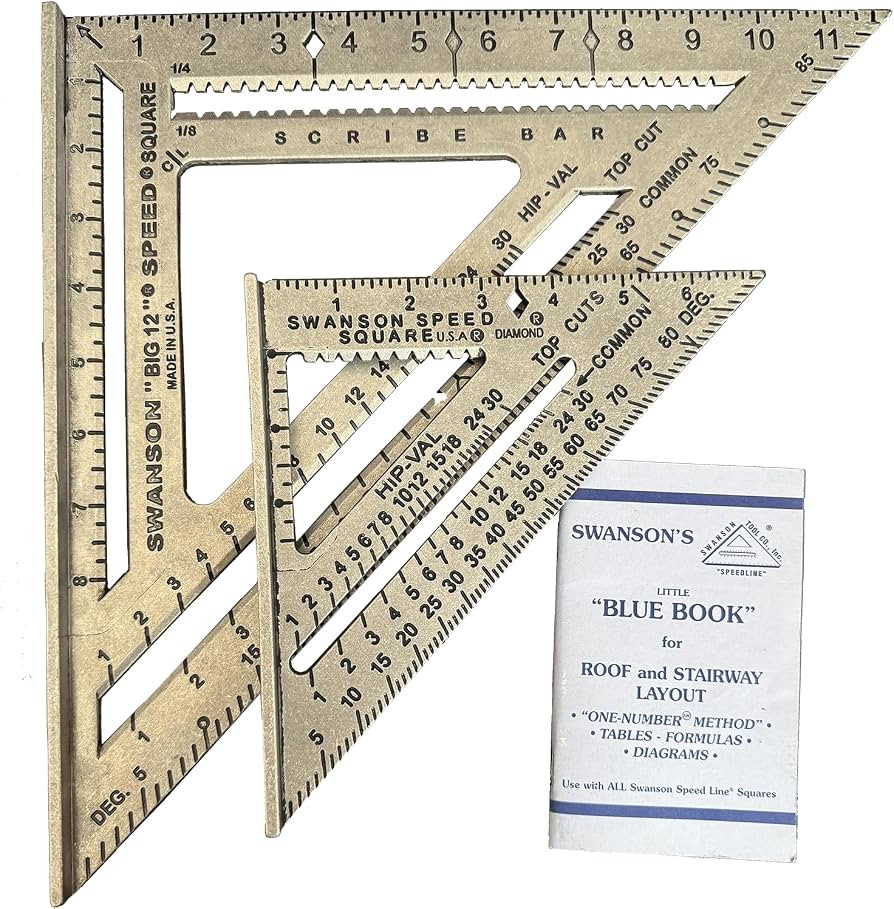 SWANSON Tool Co., Inc SW1201K Value Pack 7 inch Speed Square and Big 12 Speed Square (without lay... | Amazon (US)