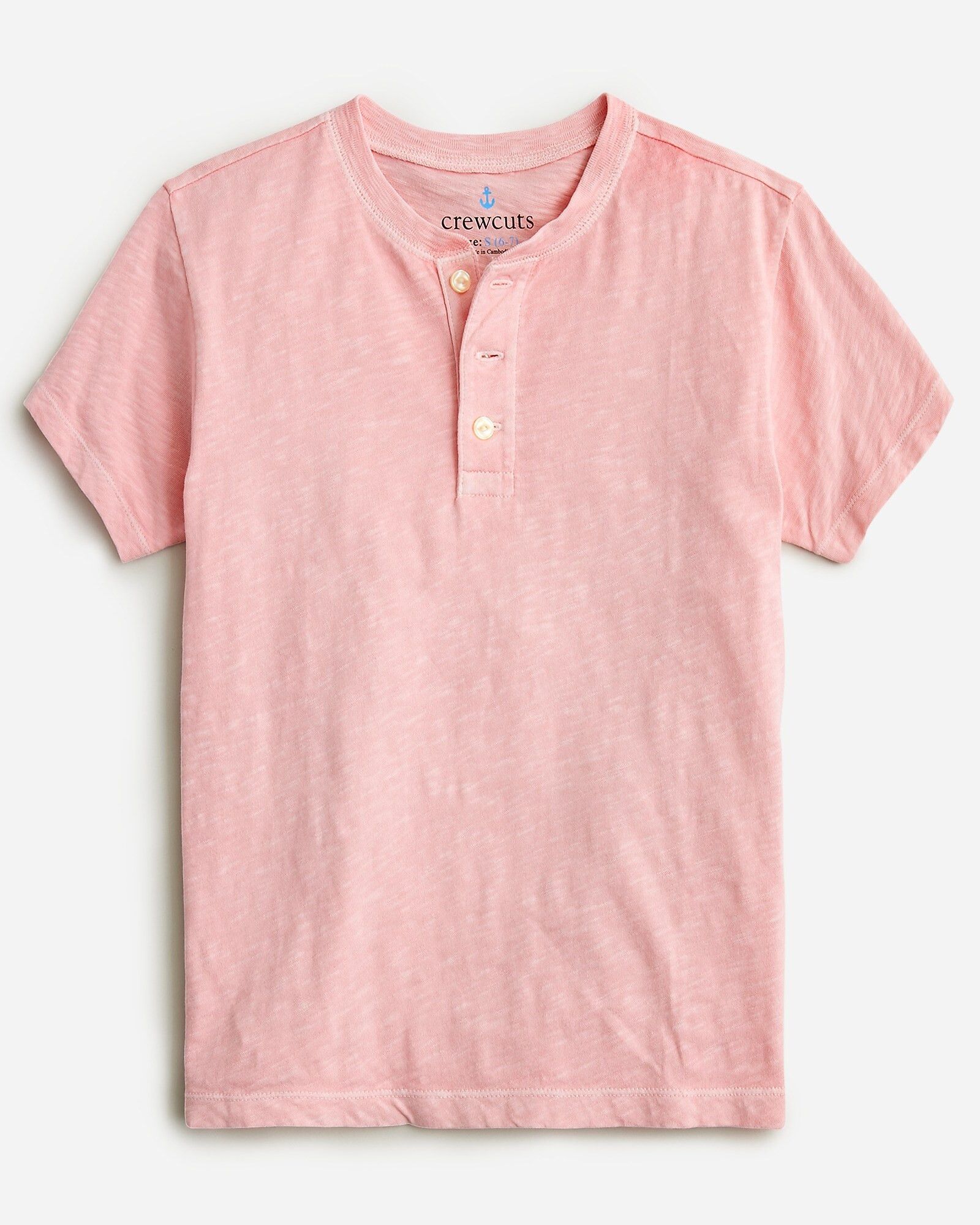 Boys' short-sleeve garment-dyed henley | J.Crew US