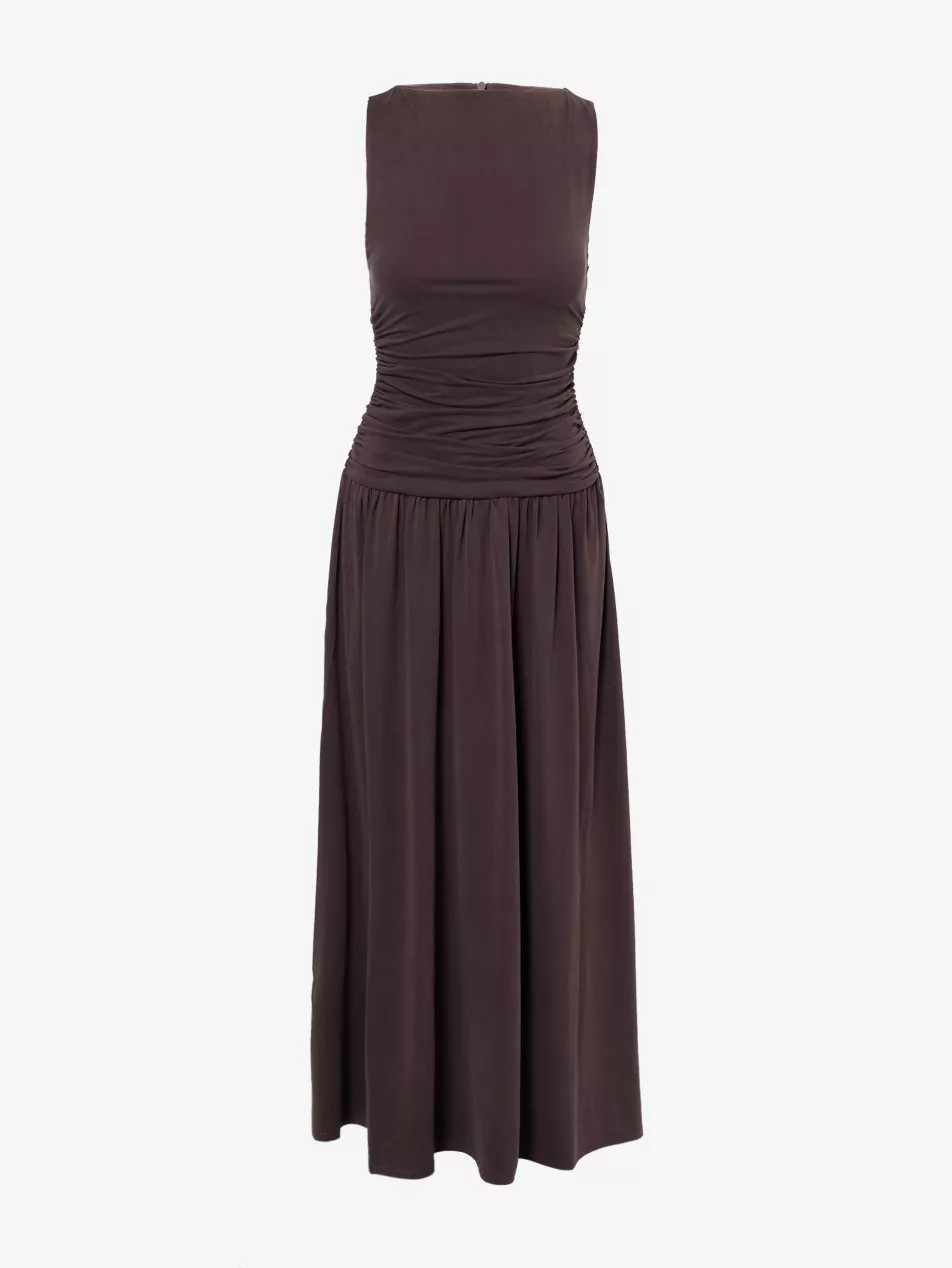 Meg Sleeveless Woven Midi Dress | Selfridges