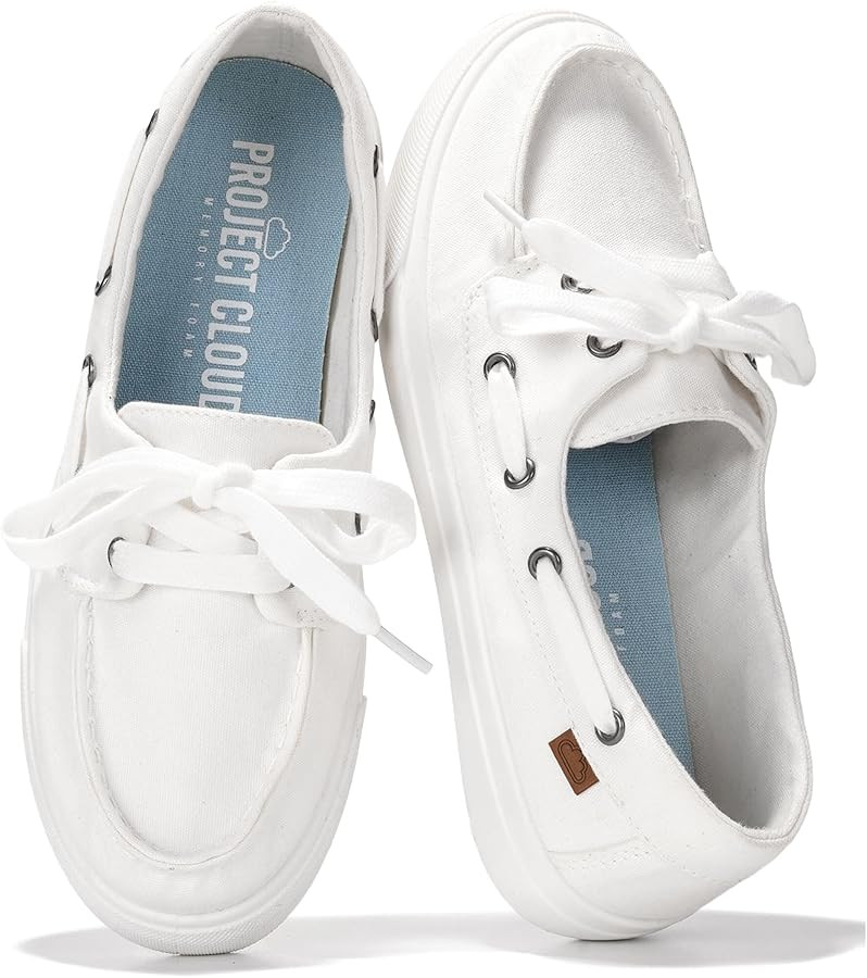 Project Cloud Sneakers for Women - Memory Foam Spring Shoes for Women Footwear - Slip-On Boat Sho... | Amazon (US)