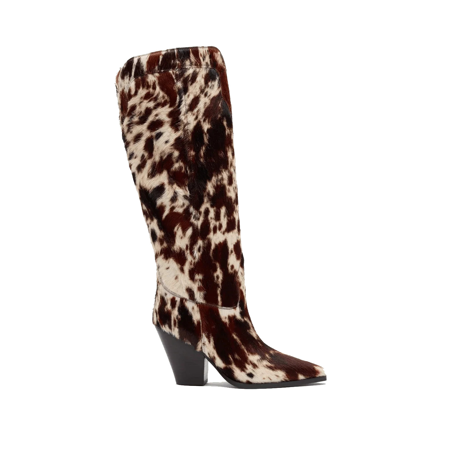 Belle Dark Horse Pony Hair Knee High Boots | Marc Nolan