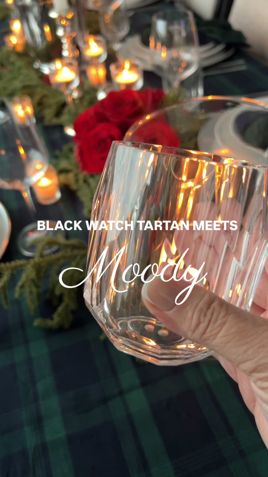 Moody Ralph Lauren Black Watch Tartan tablescape for Christmas! Tartan tablecloth, Navy and green tablecloth, plaid tablecloth, silver vase, mint julep cups, Christmas Tablescape

#LTKSeasonal #LTKHome #LTKHoliday
