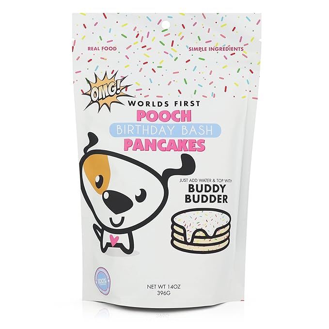 Birthday Bash Pooch Pancakes top w/Buddy Budder, Stack em' for Dog Birthdays w/Candle, 100% all n... | Amazon (US)