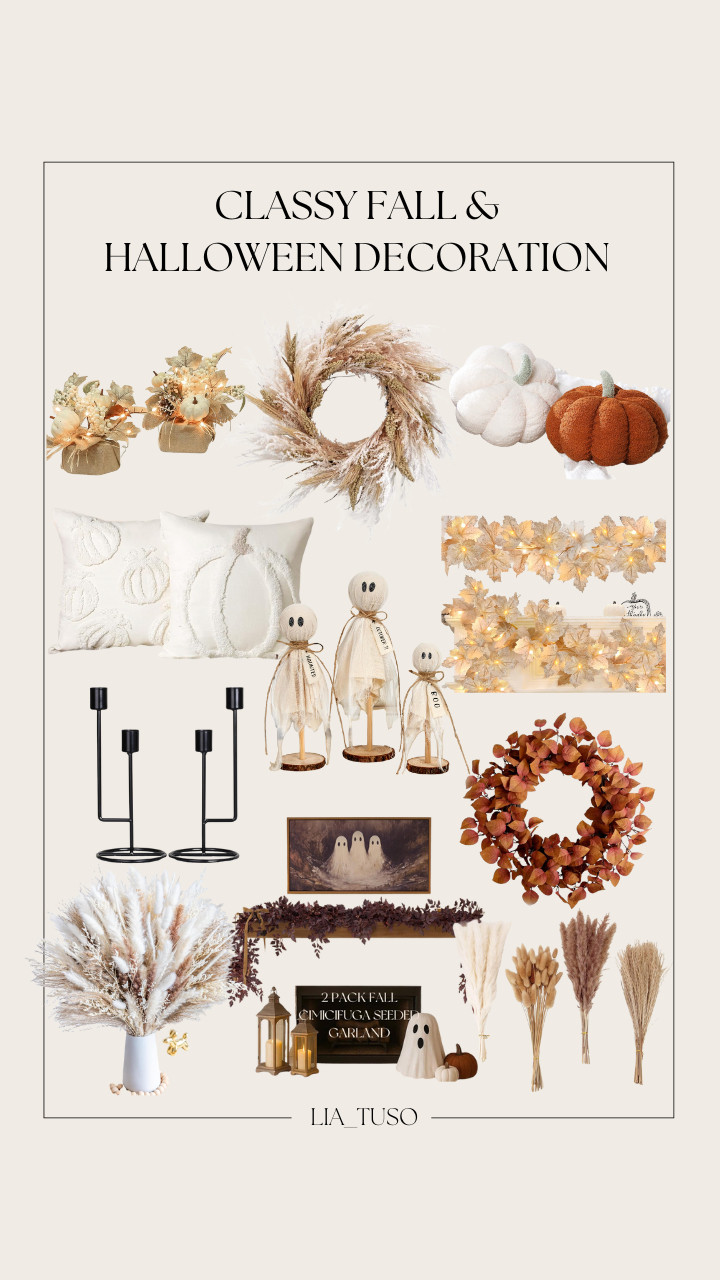 Classy Fall & Halloween Decoration || classy fall decorations || elegant fall decor ideas || classy halloween decorations || elegant halloween decor || chic fall decorations || neutral fall home decor || modern fall decorations || minimal fall decor ideas || classy autumn home decor || luxury fall home decor || neutral halloween decor || neutral halloween aesthetic 

 #LTKSeasonal #LTKHome
