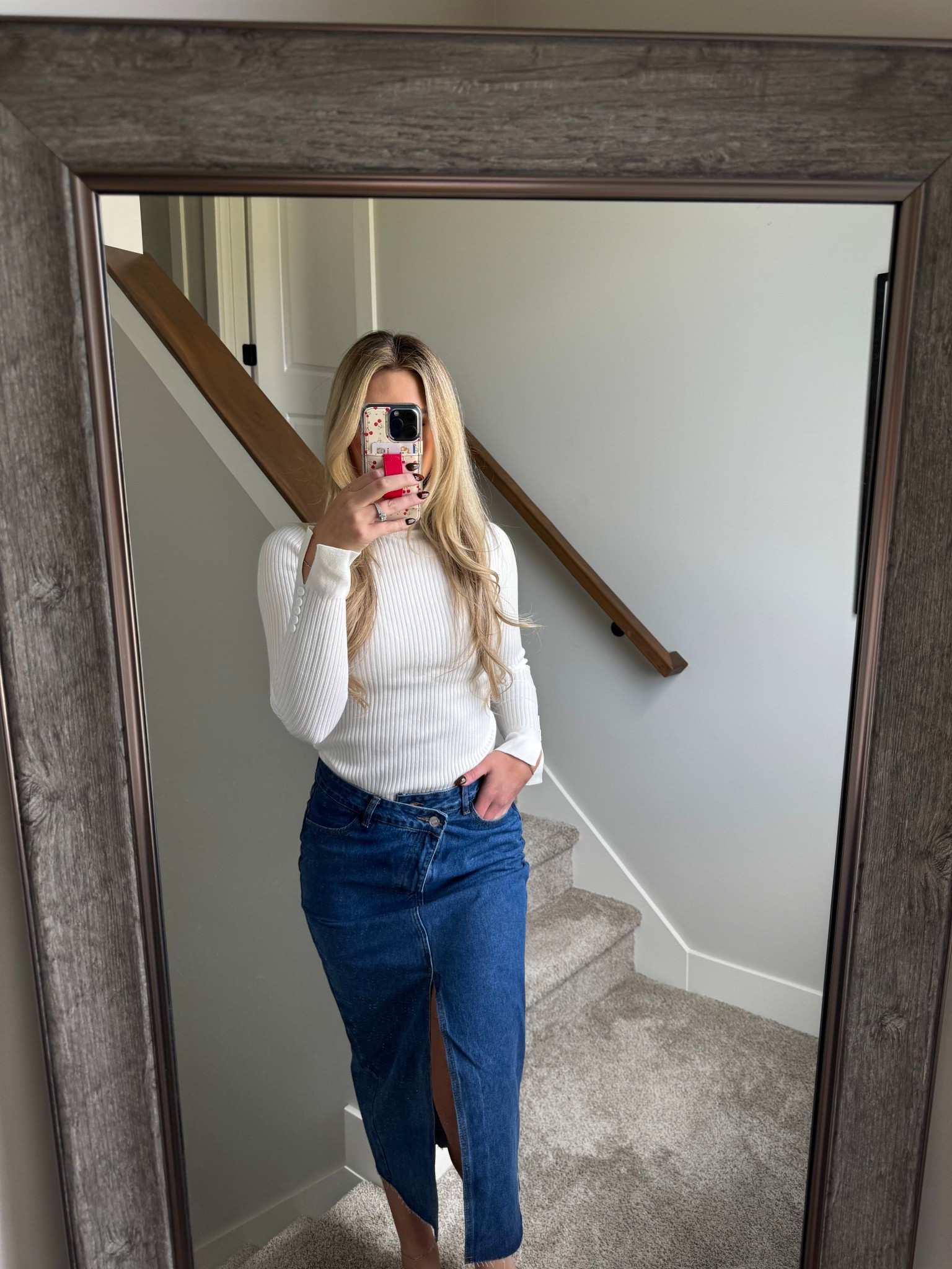 Love a long Jean skirt moment 

#LTKStyleTip #LTKFallSale #LTKSaleAlert