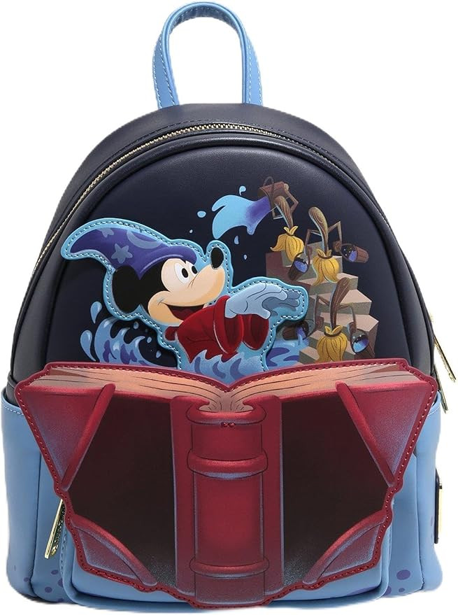 Loungefly Disney Fantasia Sorcerer's Apprentice Mickey Mouse Mini Backpack | Amazon (US)