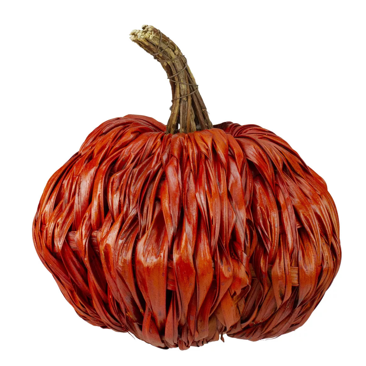 Northlight Autumn Harvest Woven Pumpkin Decoration - 8.5" - Orange | Target