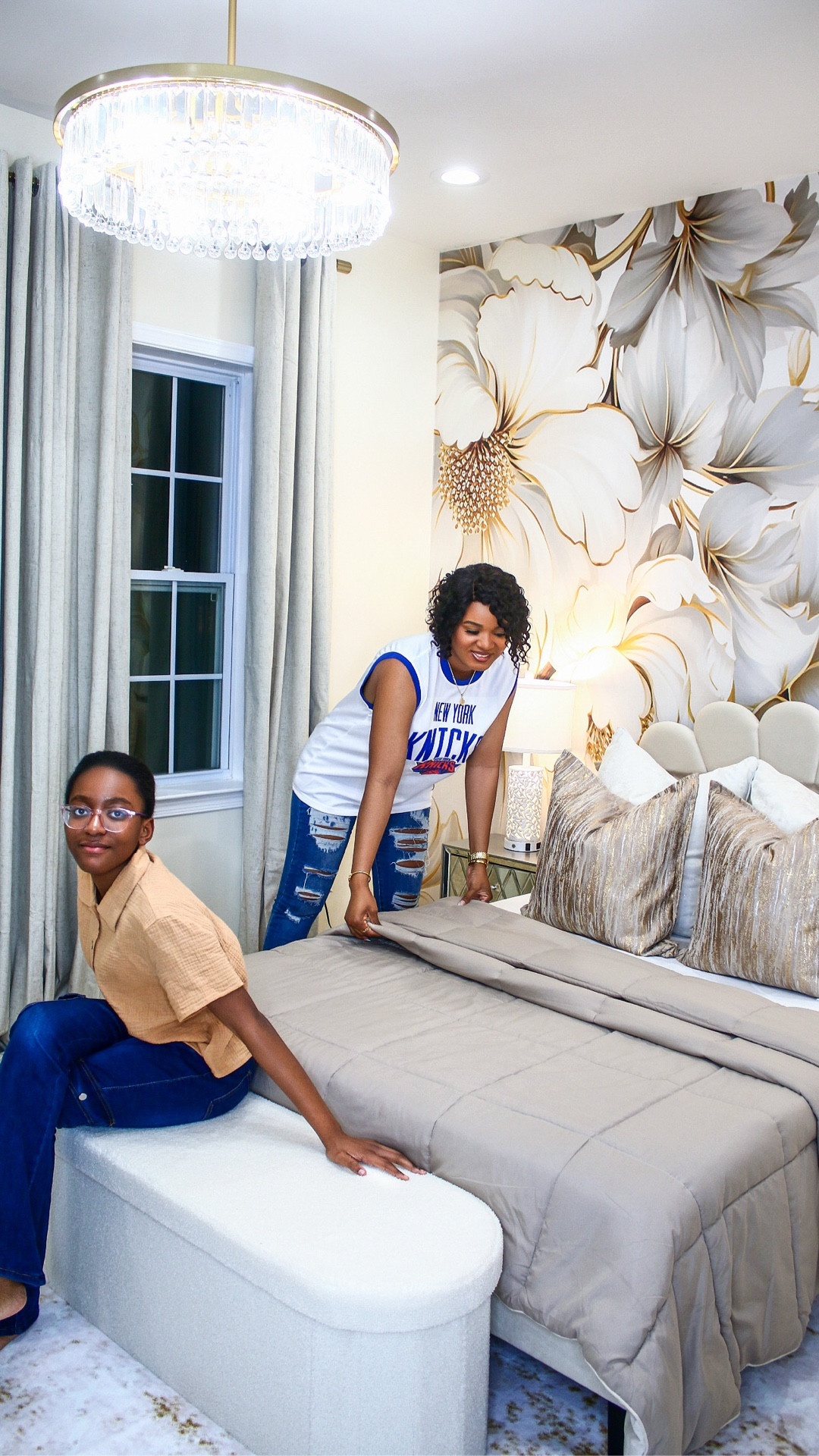 Kids bedroom Transformation💃This bedroom is a complete opposite of Angelique’s room and let’s me tell you, when Angel requested she wanted 5 colors in her room, I almost disappeared 😭😂
She wanted Gray, Silver, Gold, Beige and White!
Talk about being confused😂 but I’m so glad we perfectly incorporated these colors and I think they came together nicely.

Tap below to shop! Follow me @omabelle for more Fashion, Home & everything inbetween. Glad to have you here!!! 💕😊🙏
Coffee table | Livingroom | Home decor | bedding | bedroom | fall decor |  fall porch | dresser | rug | kitchen | dispenser | cutlery set | knives 


Home | Home decor |Entryway decor | Entryway table | console table | Buffet table | Accent table
Pottery barn | Amazon home
Restoration hardware look for less |Luxe for less | Entryway ideas | Foyer table | Foyer decor | Sofa table | Black sofa table | Black console | Black accent table
| Black wooden table |Living room decor | Rugs | Area rug | Neutral rug | Living room family room rug | Sofa sectional | Washable cleanable sofa | Family friendly sofa furniture | Stain resistant fabric sofa | Cloud sofa | Family kid toddler | pet friendly sofa



#LTKItBag 

#LTKU #LTKKids #LTKHome