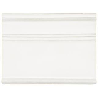 Delphi Natural White 6 in. x 8 in. Polished Ceramic Base Molding Liner Tile | The Home Depot