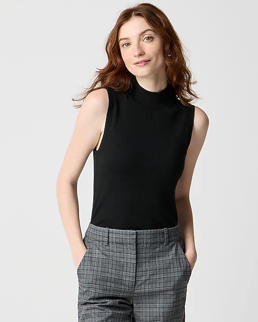 Merino wool-blend mockneck shell | J.Crew Factory