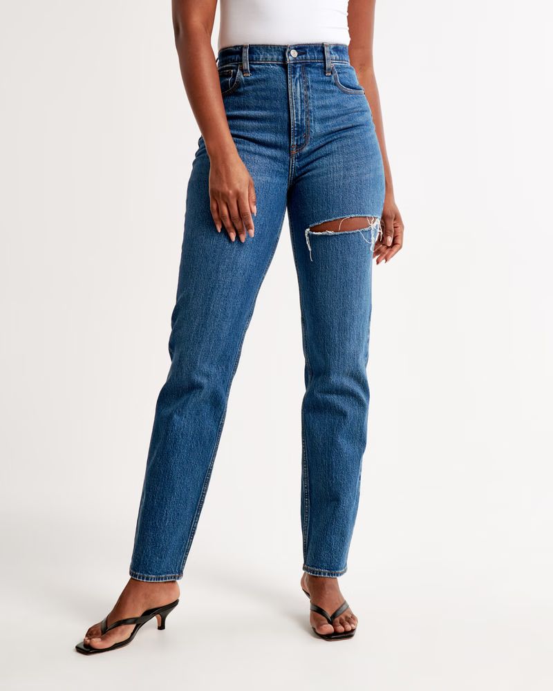 Curve Love Ultra High Rise 90s Straight Jean | Abercrombie & Fitch (US)