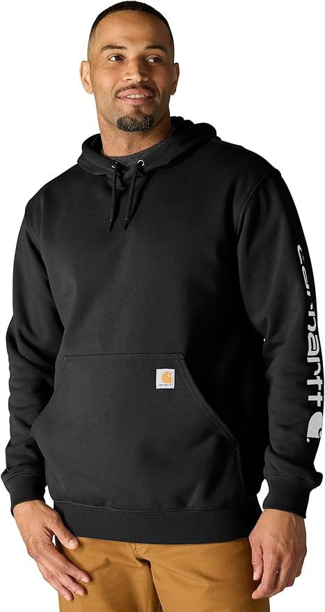 Carhartt Men's Loose Fit Midweight Logo Sleeve Graphic Sweatshirt | Amazon (US)