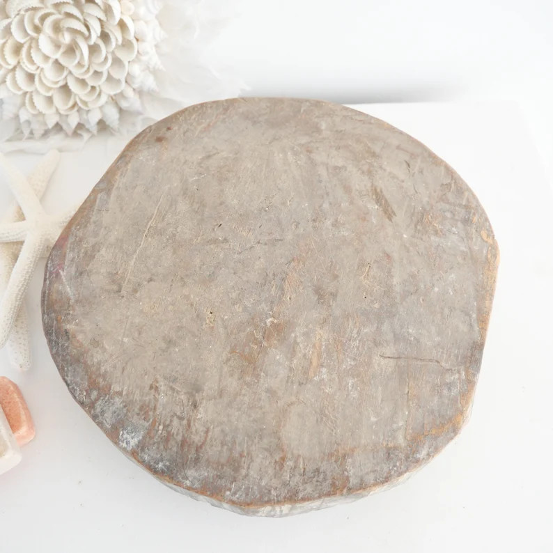 Authentic Indian chapati, low plate, on feet, rustic, rural, farmhouse, natural, boho, handcarved... | Etsy (US)