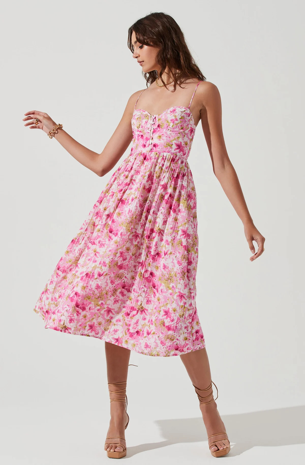 Ferreira Floral Bustier Midi Dress | ASTR The Label (US)