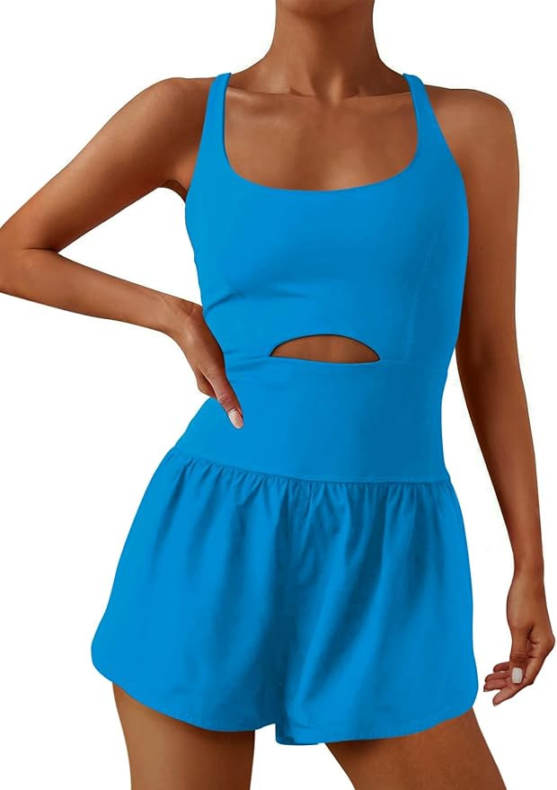 ReachMe Womens Running Onesie Workout Rompers Athletic Rompers One Piece Outfits Exercise Jumpsui... | Amazon (US)