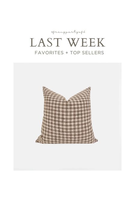 Top seller from last week, this gingham pillow, so cute for fall! Pair with a solid brown and cream pillow for your sofa or on your bed.

#LTKfindsunder100 #LTKhome #LTKstyletip