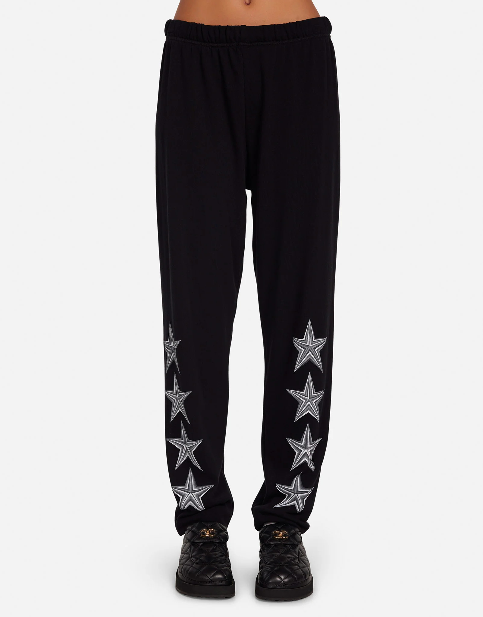 Pinwheel Stars Boyfriend Sweatpants in Black | Tanzy by Lauren Moshi | Lauren Moshi