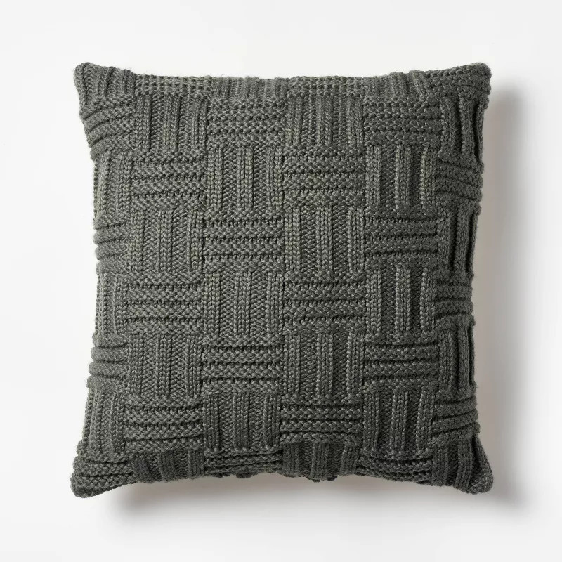 Basket Weave Knit Throw Pillow - Threshold™ designed with Studio McGee | Target