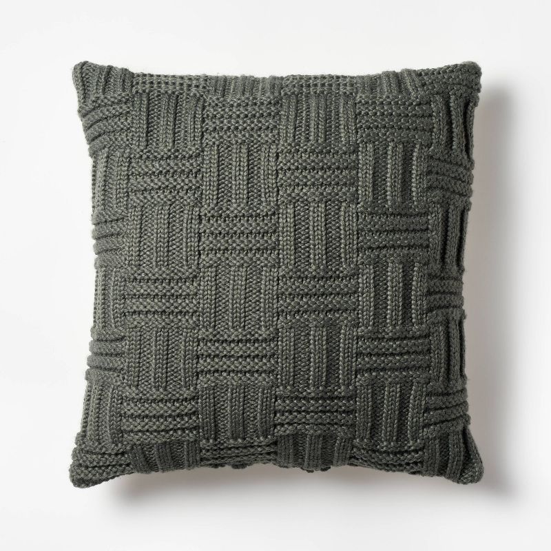 Basket Weave Knit Throw Pillow - Threshold™ designed with Studio McGee | Target