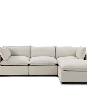 Luna Sofa 122" + Ottoman Modular Sectional - Cloud-Soft | Bellamia Collections
