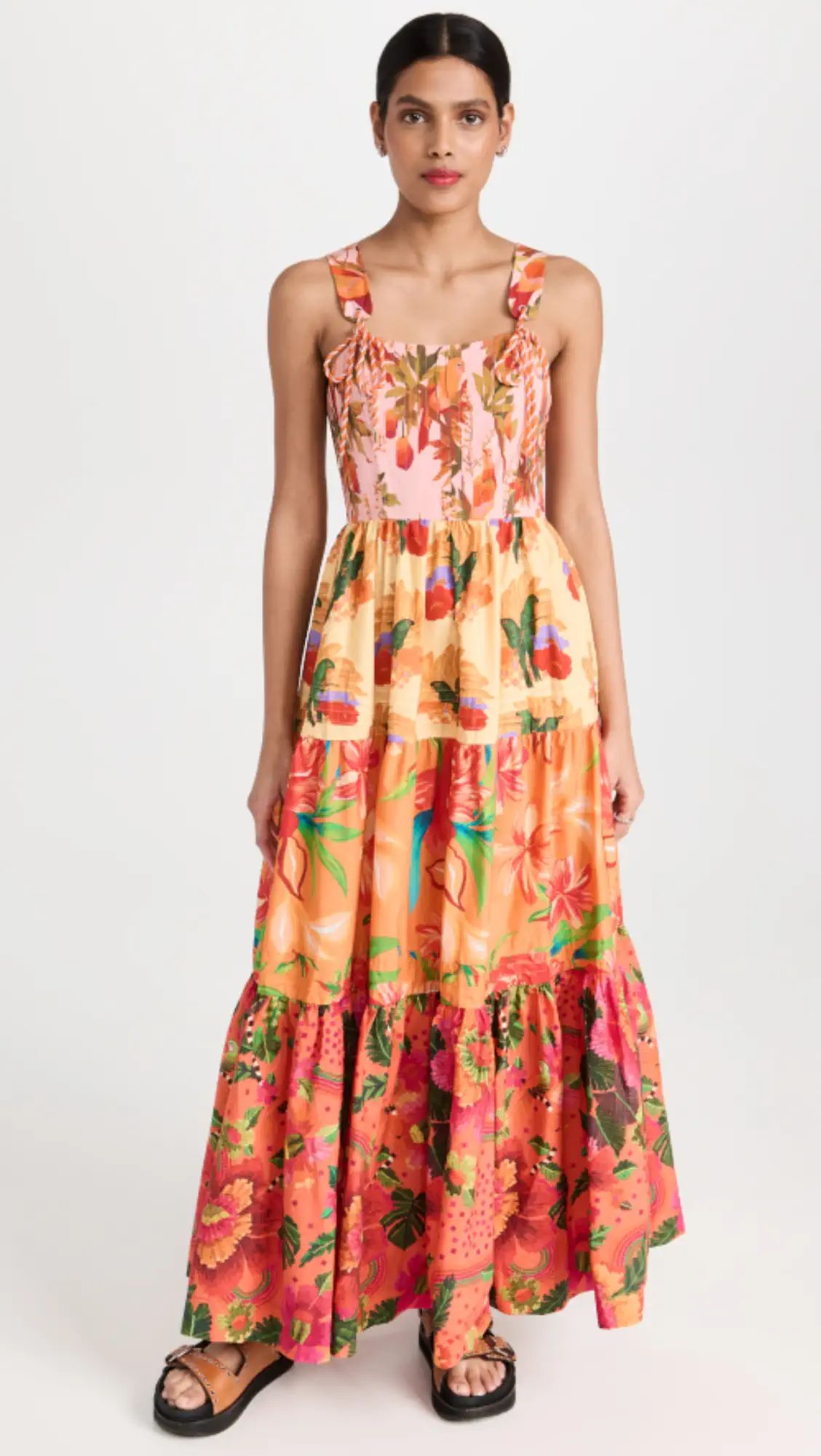 FARM Rio Mixed Warm Prints Maxi Dress | Shopbop | Shopbop