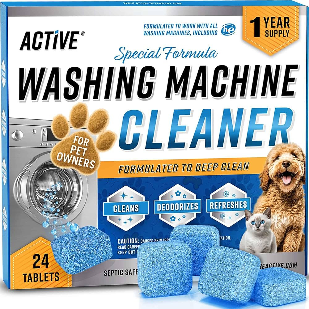 ACTIVE Washing Machine Cleaner for Pet Owners Enzymatic Deep Clean Descaler for Cat & Dog Hair, U... | Amazon (US)