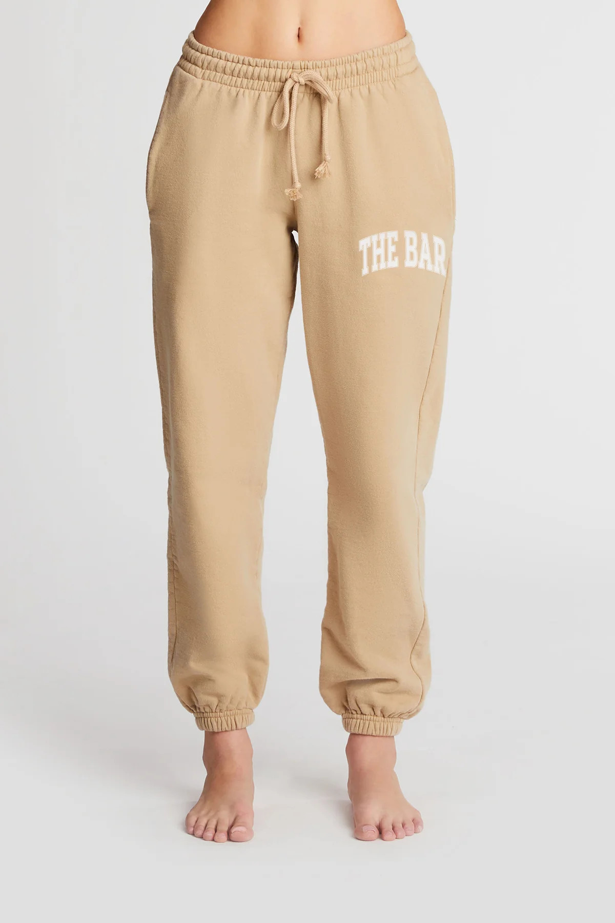 VARSITY SWEATPANTS BEIGE/WHITE | The Bar