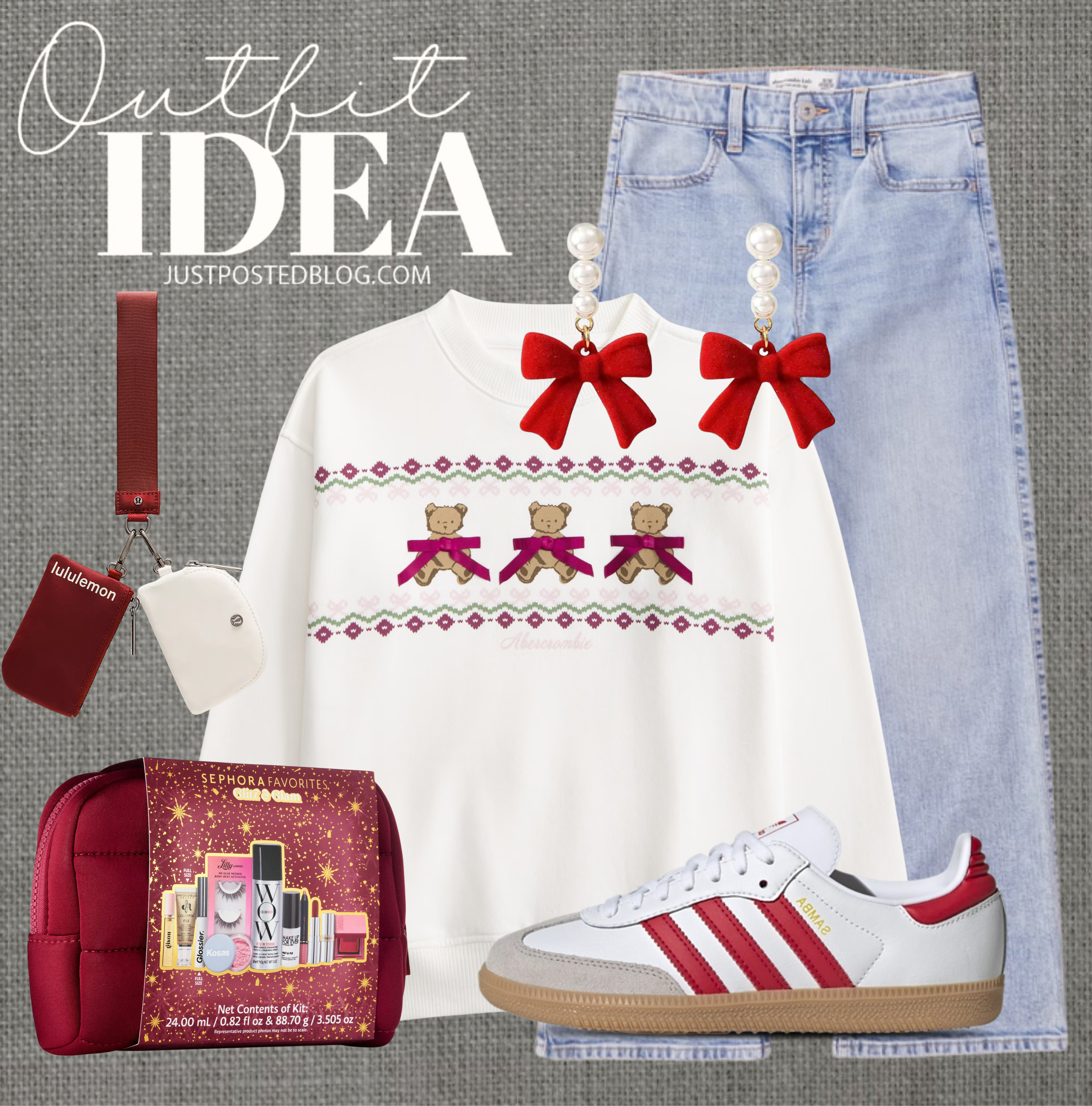 Perfect red Christmas look for tweens and teens!!! 

 