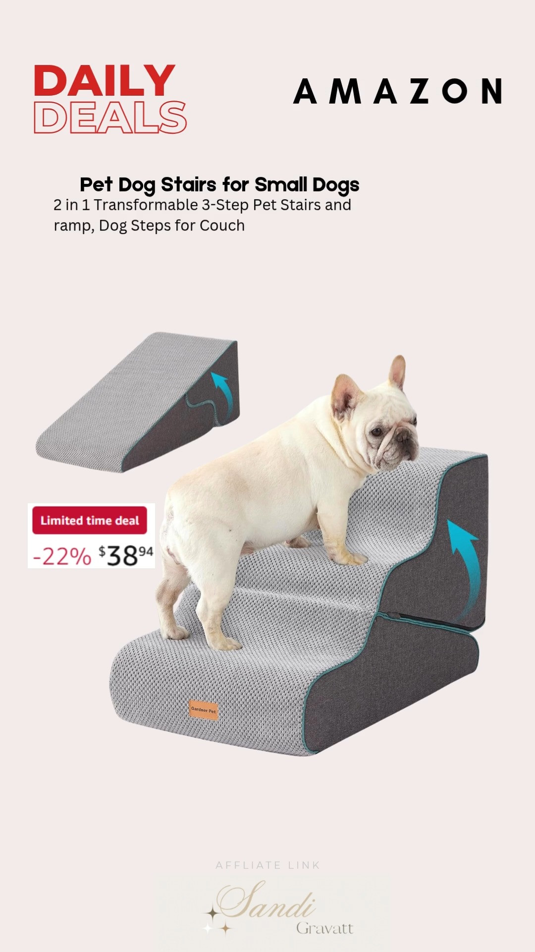 Amazon Gardner Pet dog stairs make it easy and safe for small pups to reach their favorite spots. Pamper your furry friend with comfort and style 🐾💖✨
#PetLovers #DogStairs #SmallDogLife #AmazonPets #LTKfinds #PetComfort #LTKstyle #FurryFriends #DogCareEssentials #LTKdaily 

 #LTKHome #LTKSaleAlert #LTKFindsUnder50
