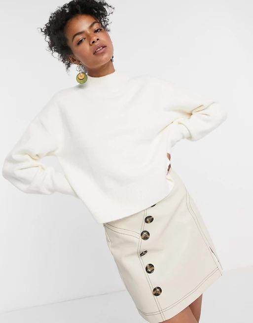 & Other Stories high neck jumper in off white | ASOS (Global)
