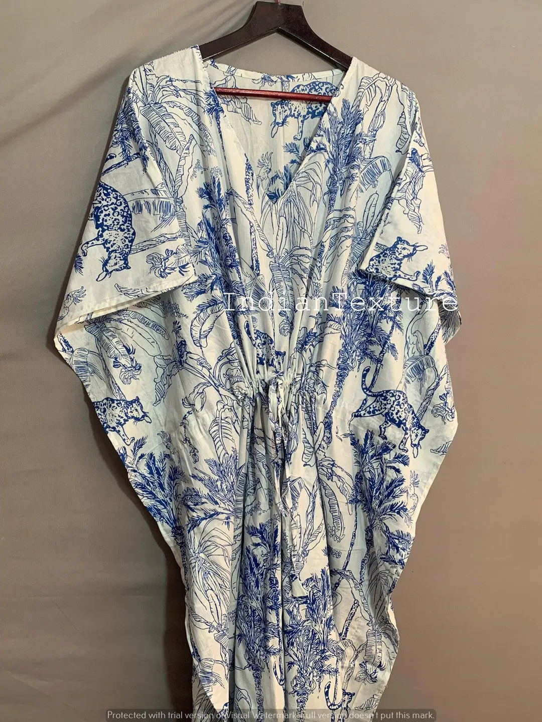 Cotton Kaftan, Indian Floral Kaftan, Long Caftan,dress for to Be Moms, Beach Cover Up, Sleepwear,... | Etsy (US)