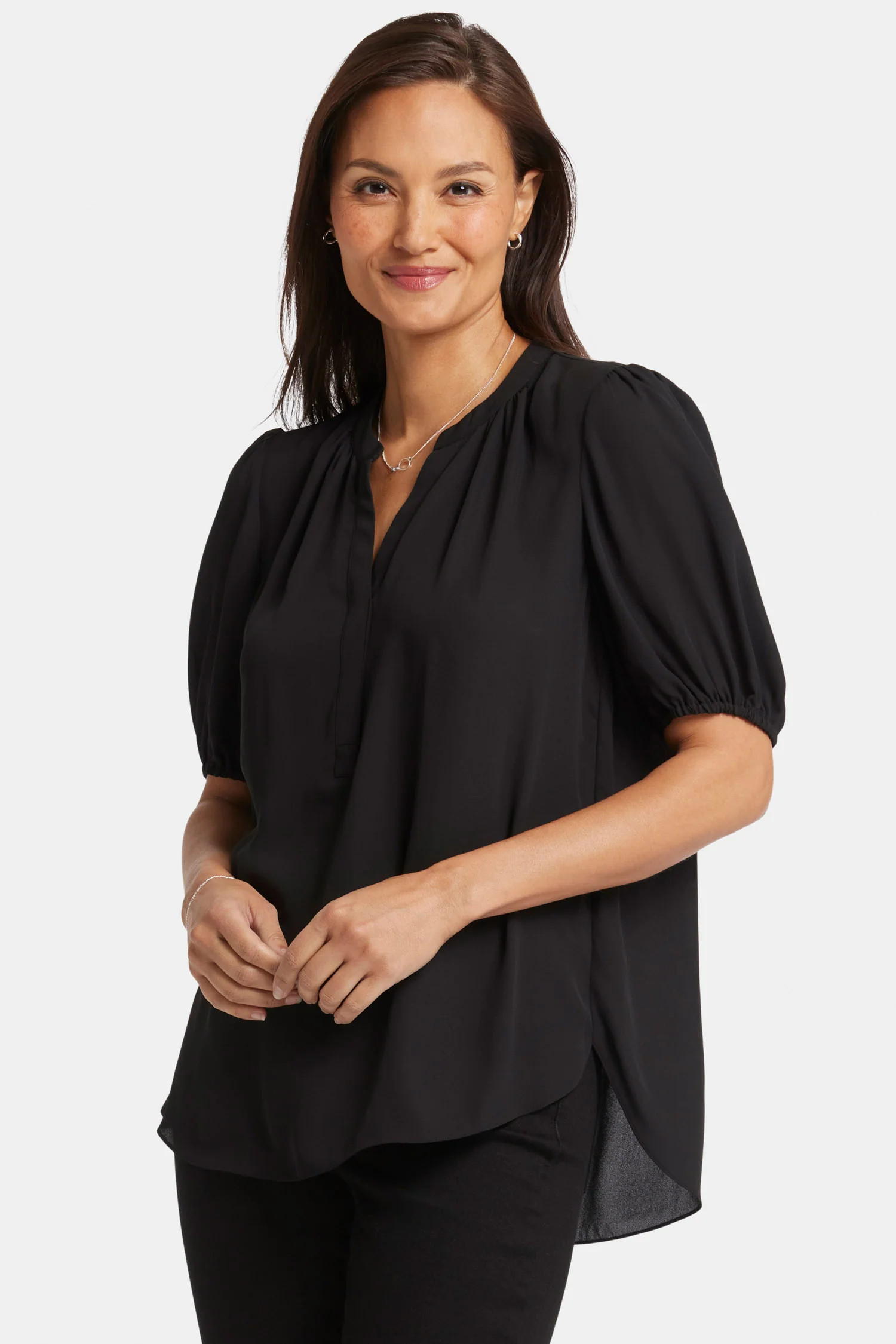 Short Puff Sleeve Popover Top | NYDJ