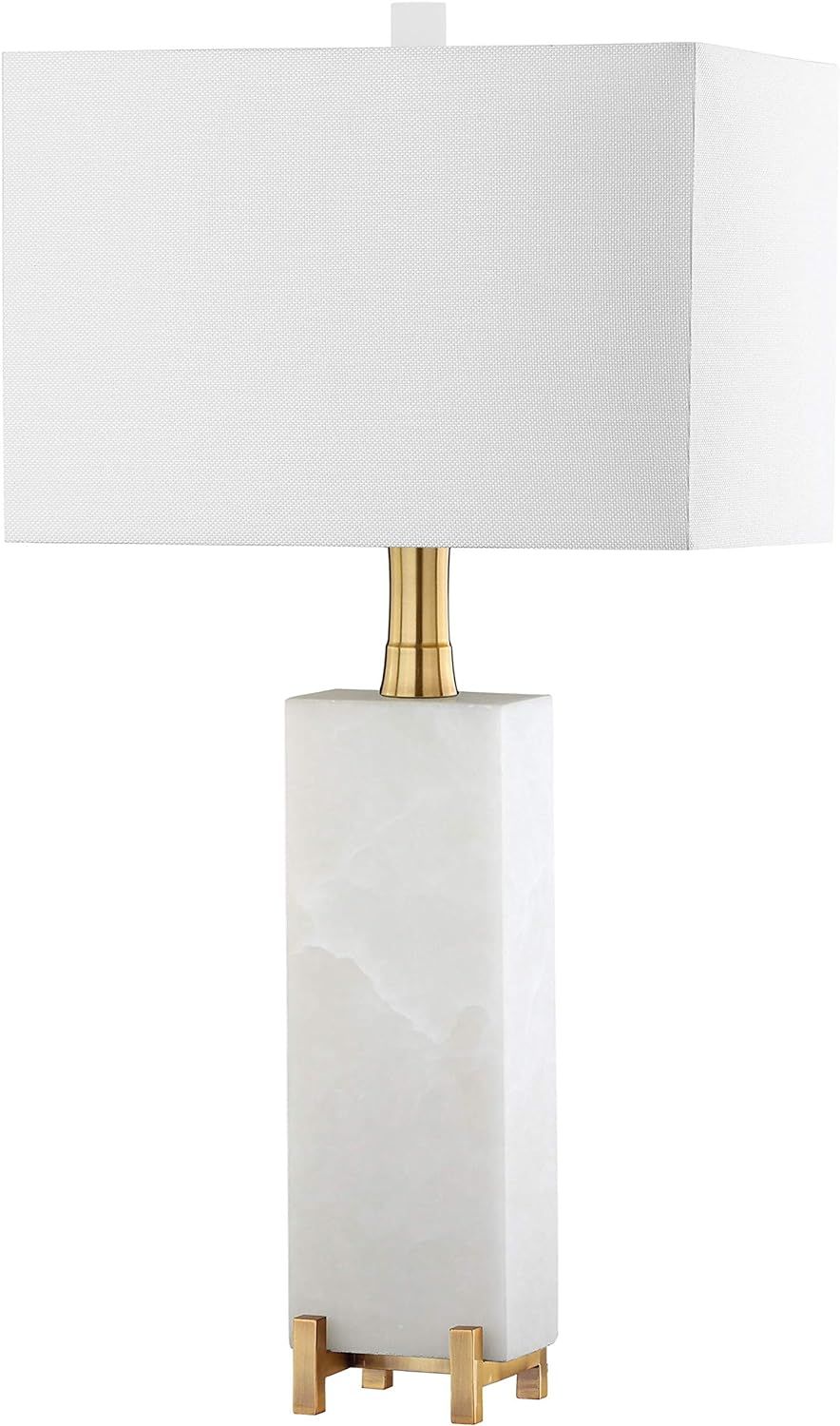 Safavieh TBL4065A Lighting Collection Sloane Alabaster White and Brass Gold Table Lamp | Amazon (US)
