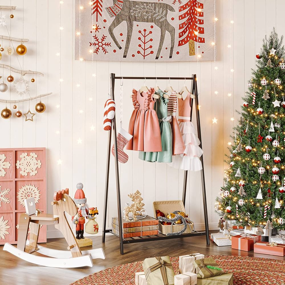 Bestier kids clothing rack, Kids Garment Rack with Storage Shelf, Steel Costumes Clothes Hanging ... | Amazon (US)