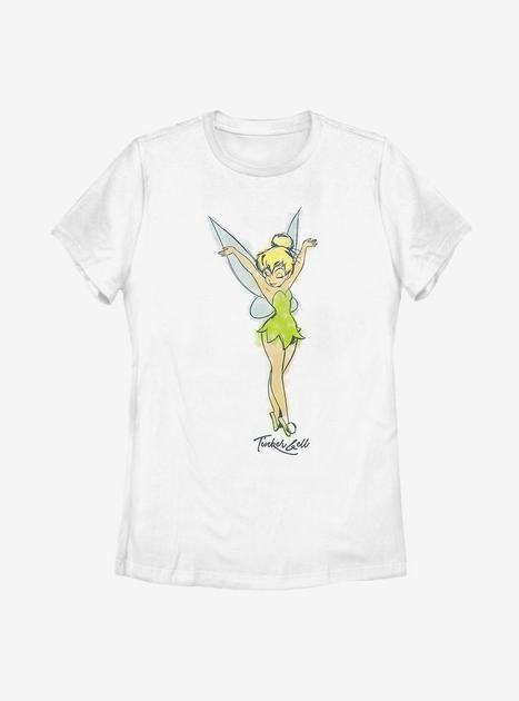 Disney Peter Pan Tinker Bell Tink Watercolor Womens T-Shirt | BoxLunch | BoxLunch