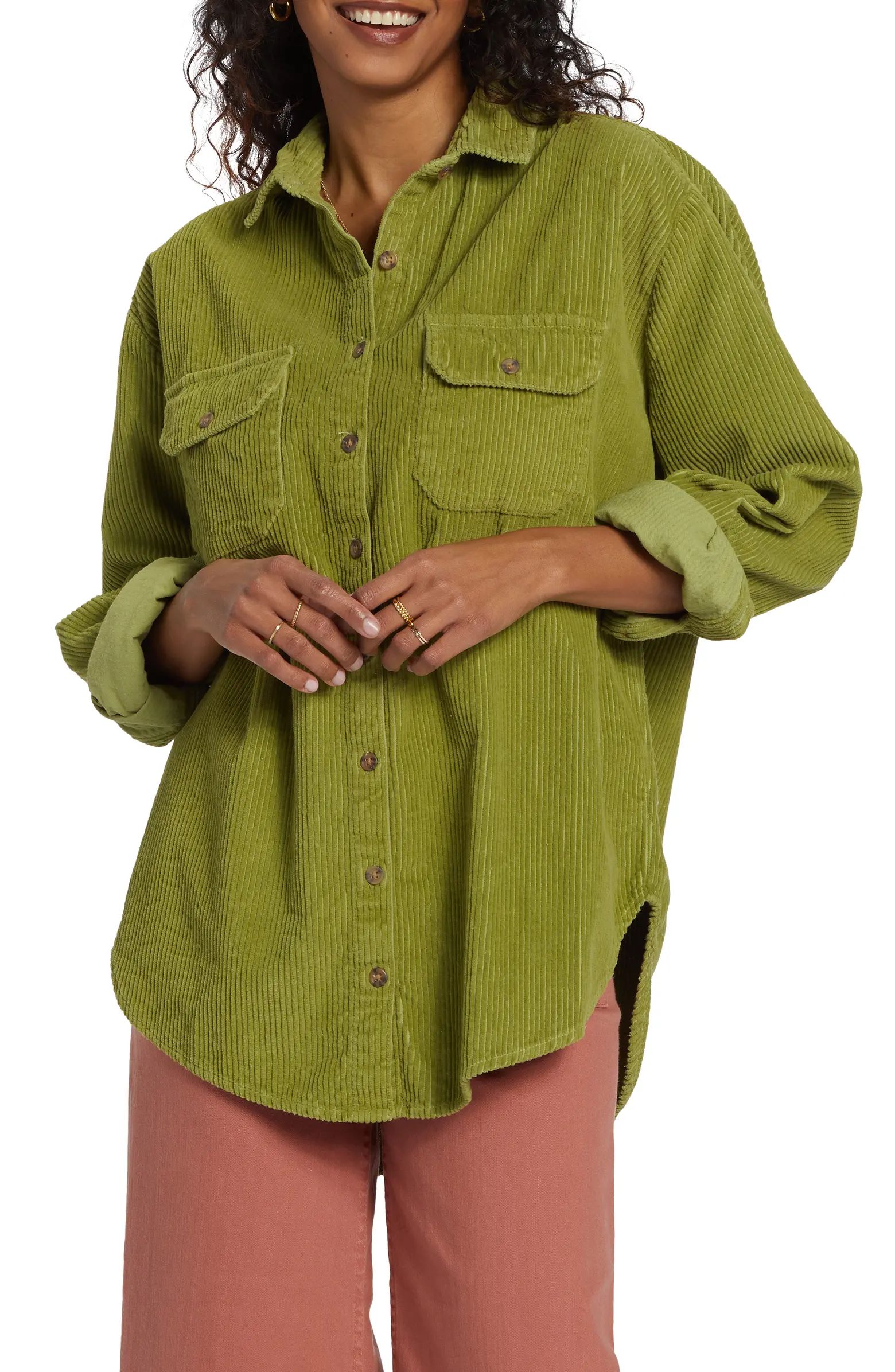 Always Golden Oversize Cotton Corduroy Shirt Jacket | Nordstrom